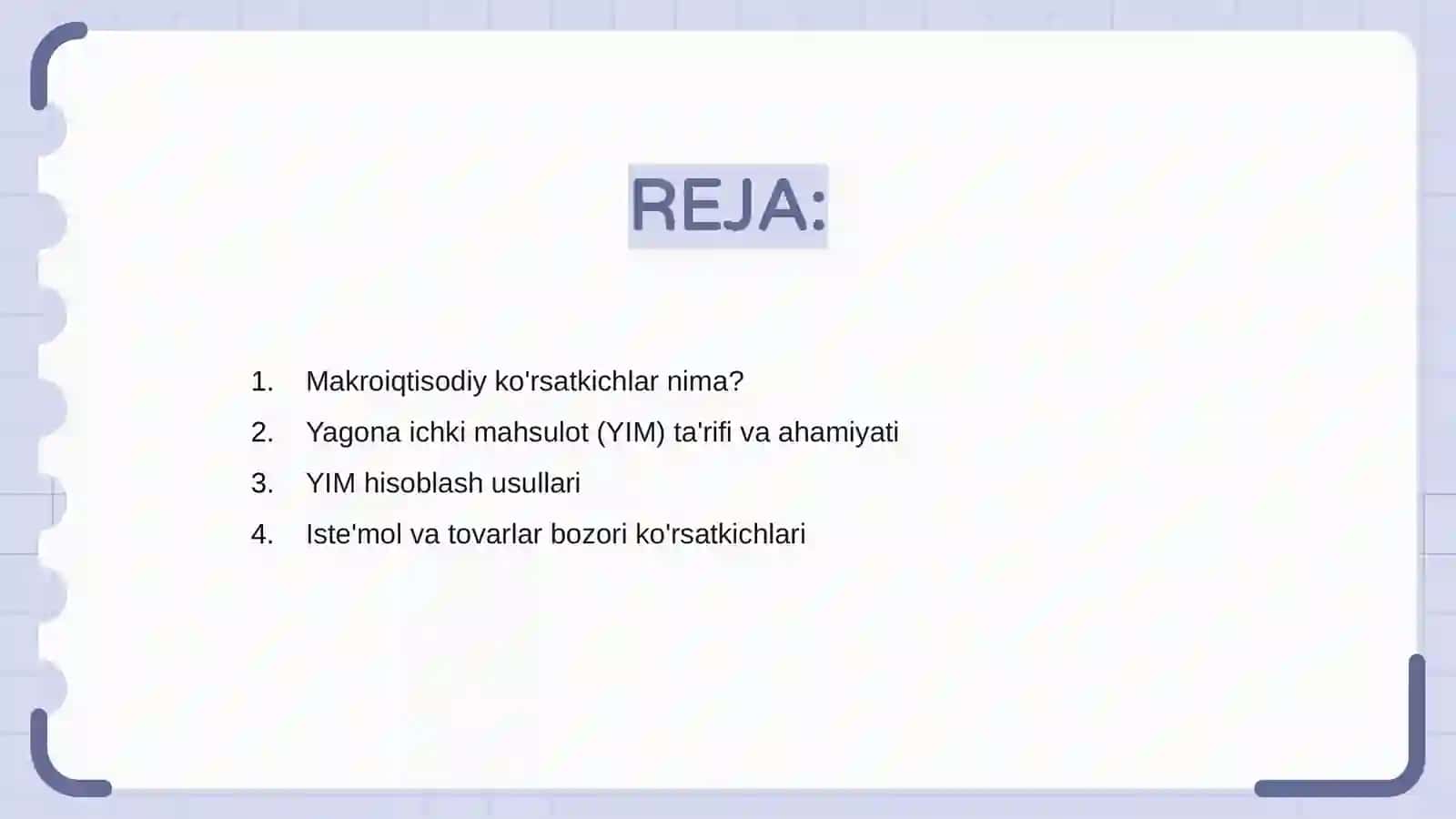 Asosiy makroiqtisodiy ko'rsatkichlar va ularni hisoblash 2