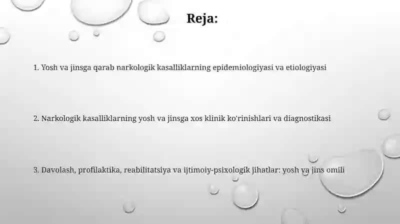 Narkologik kasalliklarning yosh va jinsga xos xususiyatlari 2