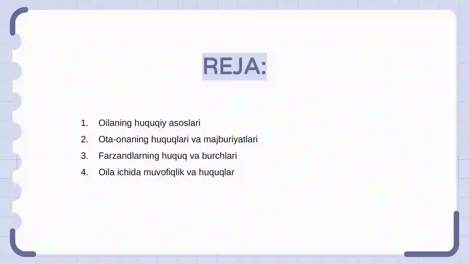 Oilaning huquqiy asoslari 2