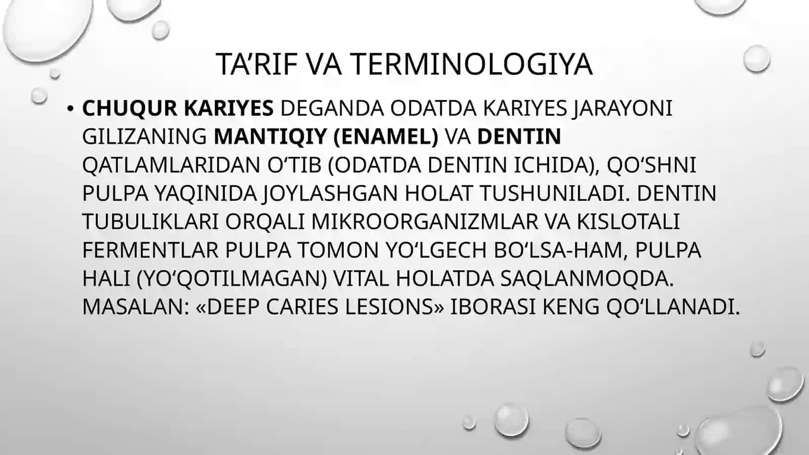 Chuqur kariyes 2