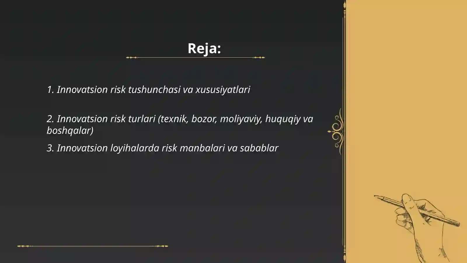 Innovatsion risk va uni baholash 2