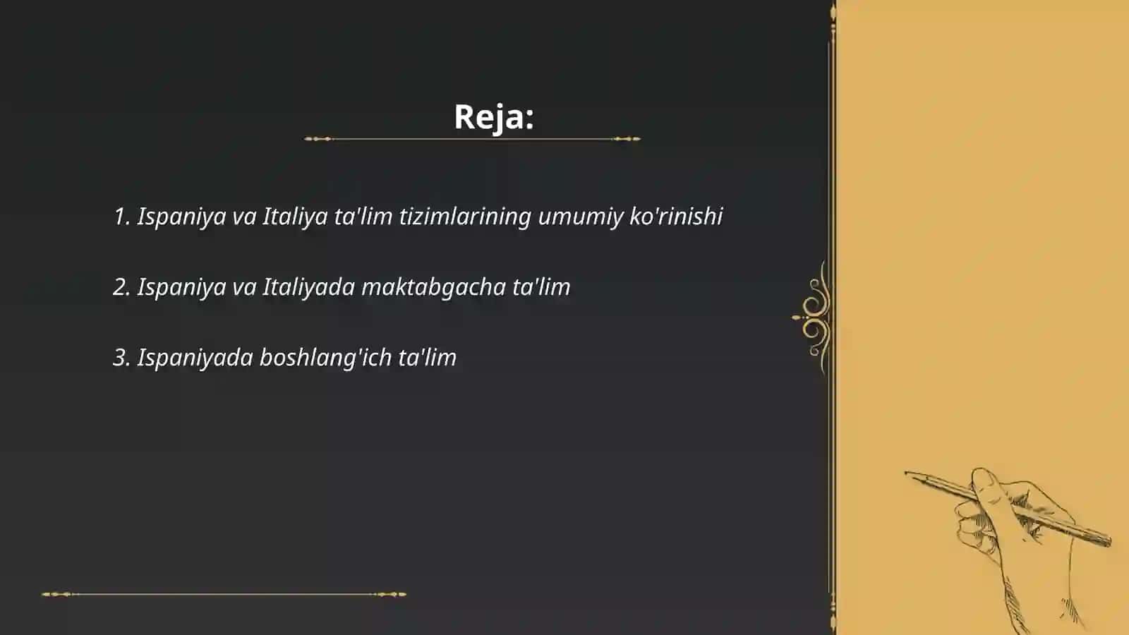İspaniya va İtaliya ta'lim tizimi 2