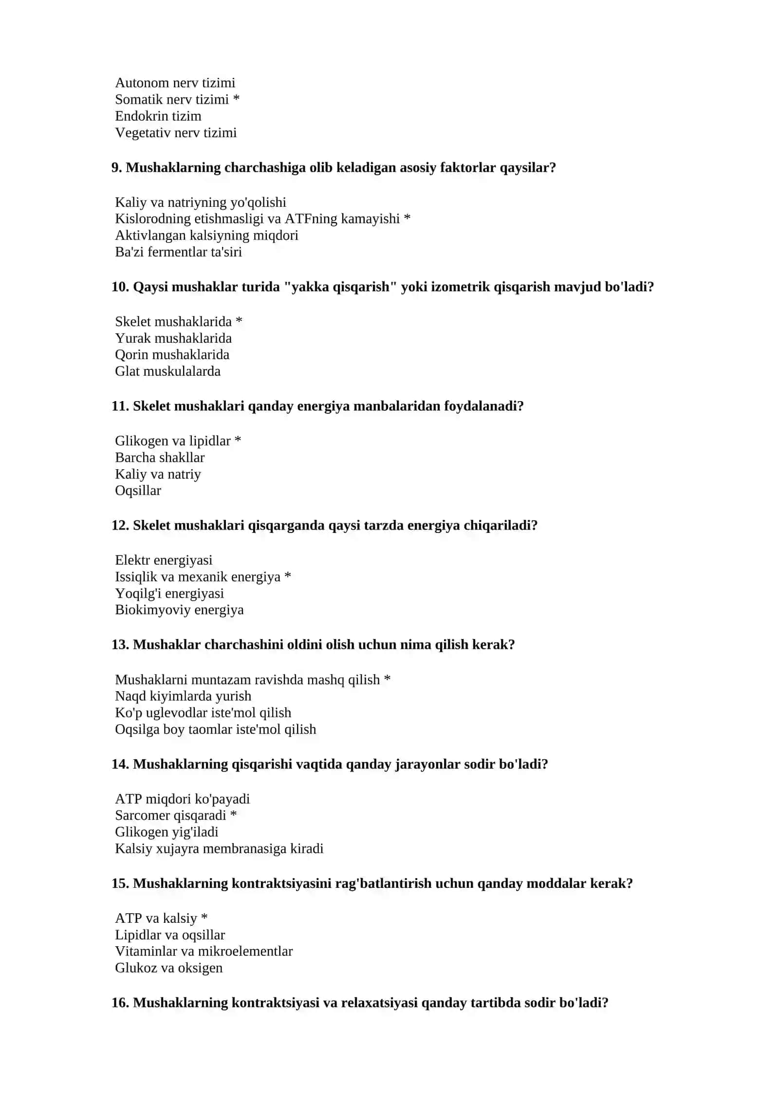 Mushak xossalari 2