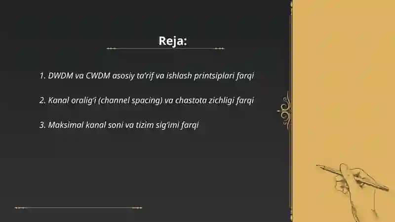 DWDM va CWDM texnologiyalarining farqlari 2