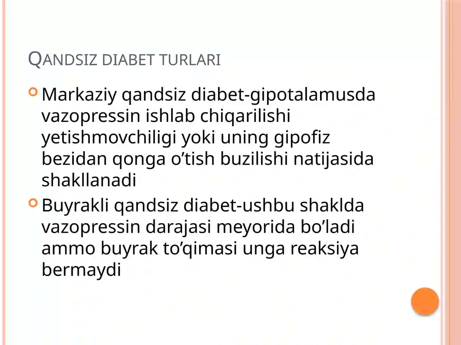 Qandsiz diabet turlari va sabablari 2
