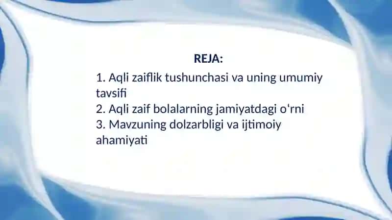 "AQLI ZAIF BOLALAR" 2