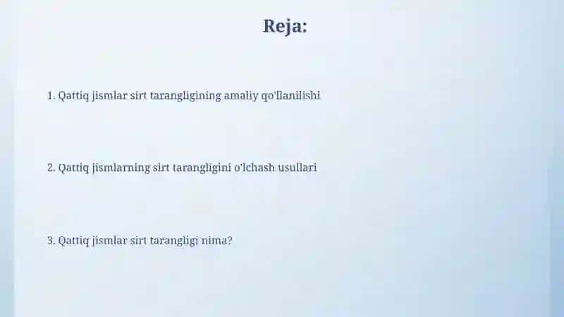Qattiq jismlarning sirt tarangligi 2