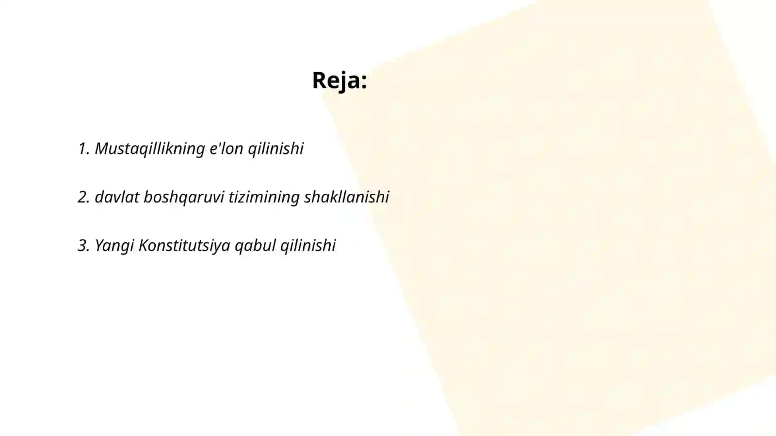 O'ZBEKISTONNING MUSTAQILLIK YILLARI 2