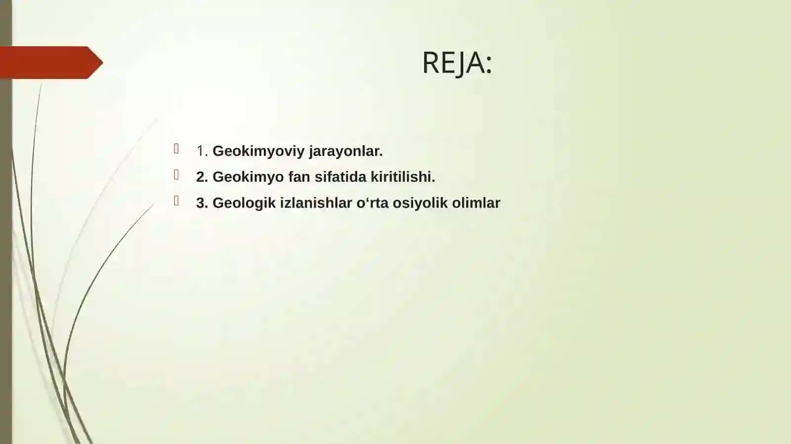 Geologik jarayonlar geokimyosi 2
