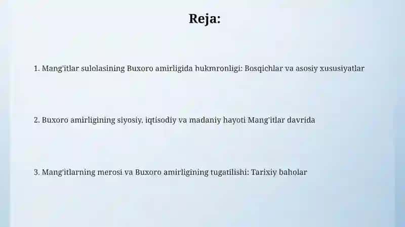 BuxoroamirligidaMangʻitlarhukmronligi 2