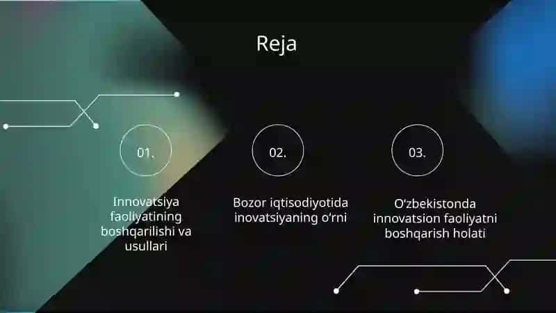 Innovatsiya faoliyatini boshqarish usullari 2