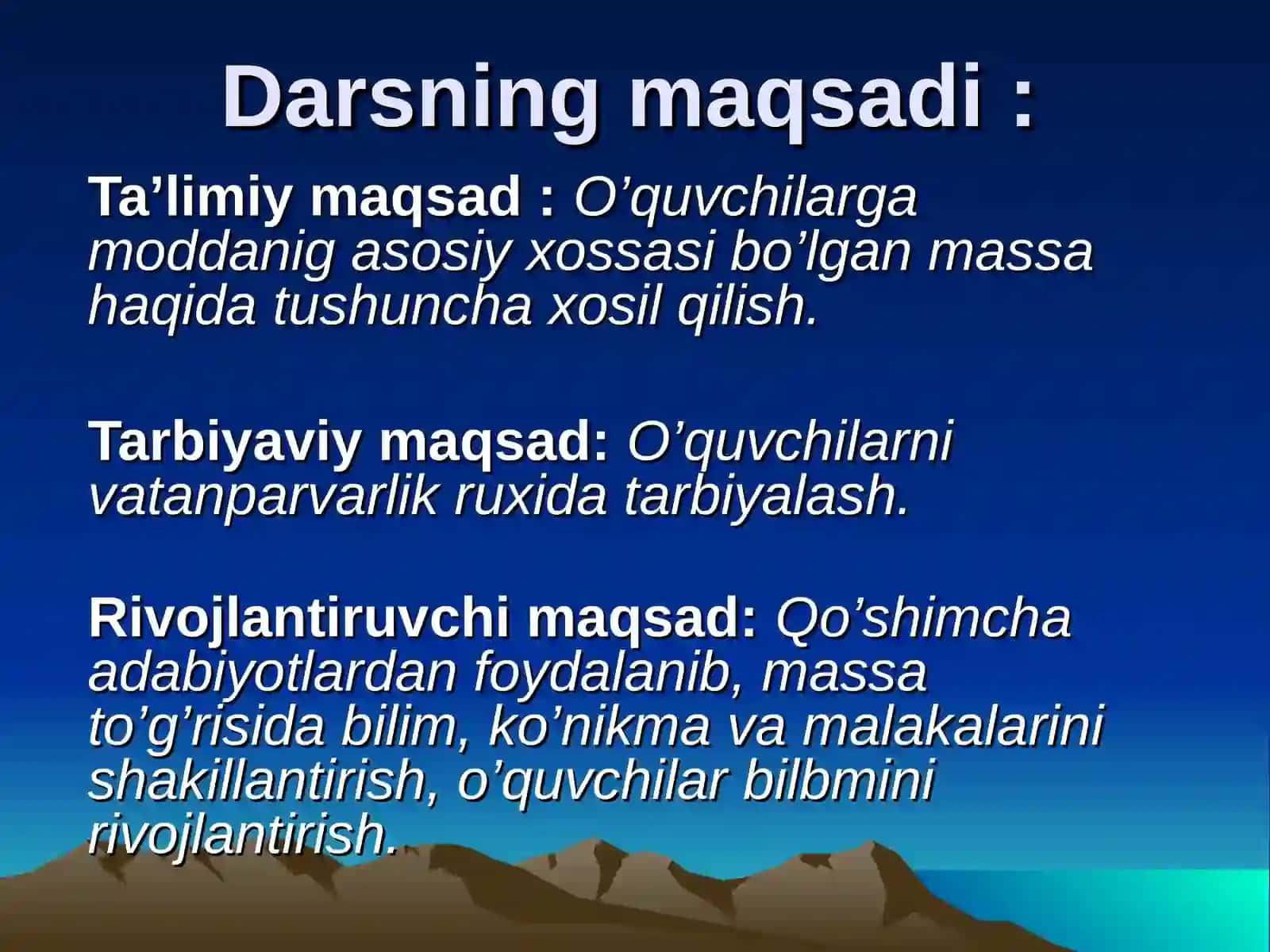 Mexanikaning oltin qoidasi 2
