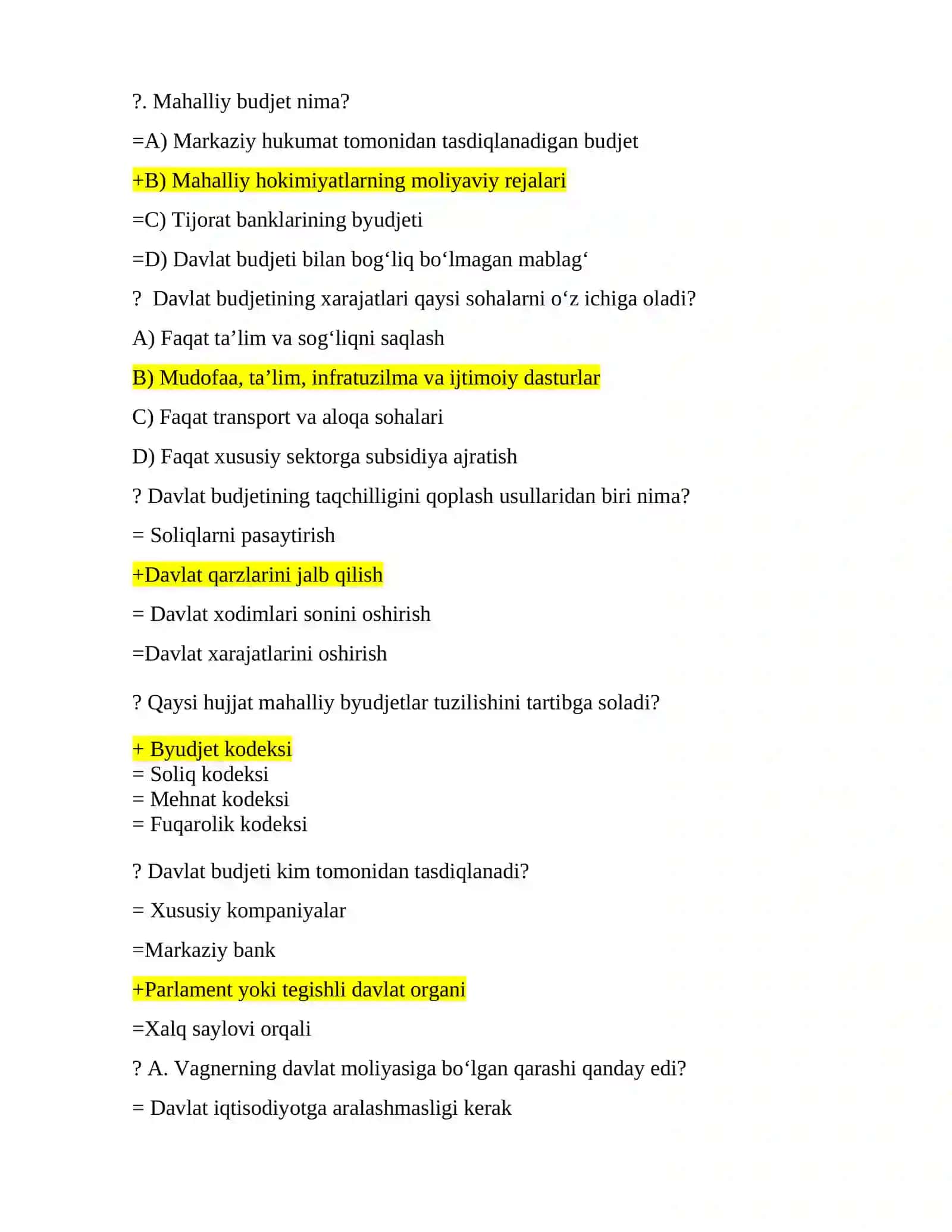 Davlat budjeti va mahalliy byudjetlar 2