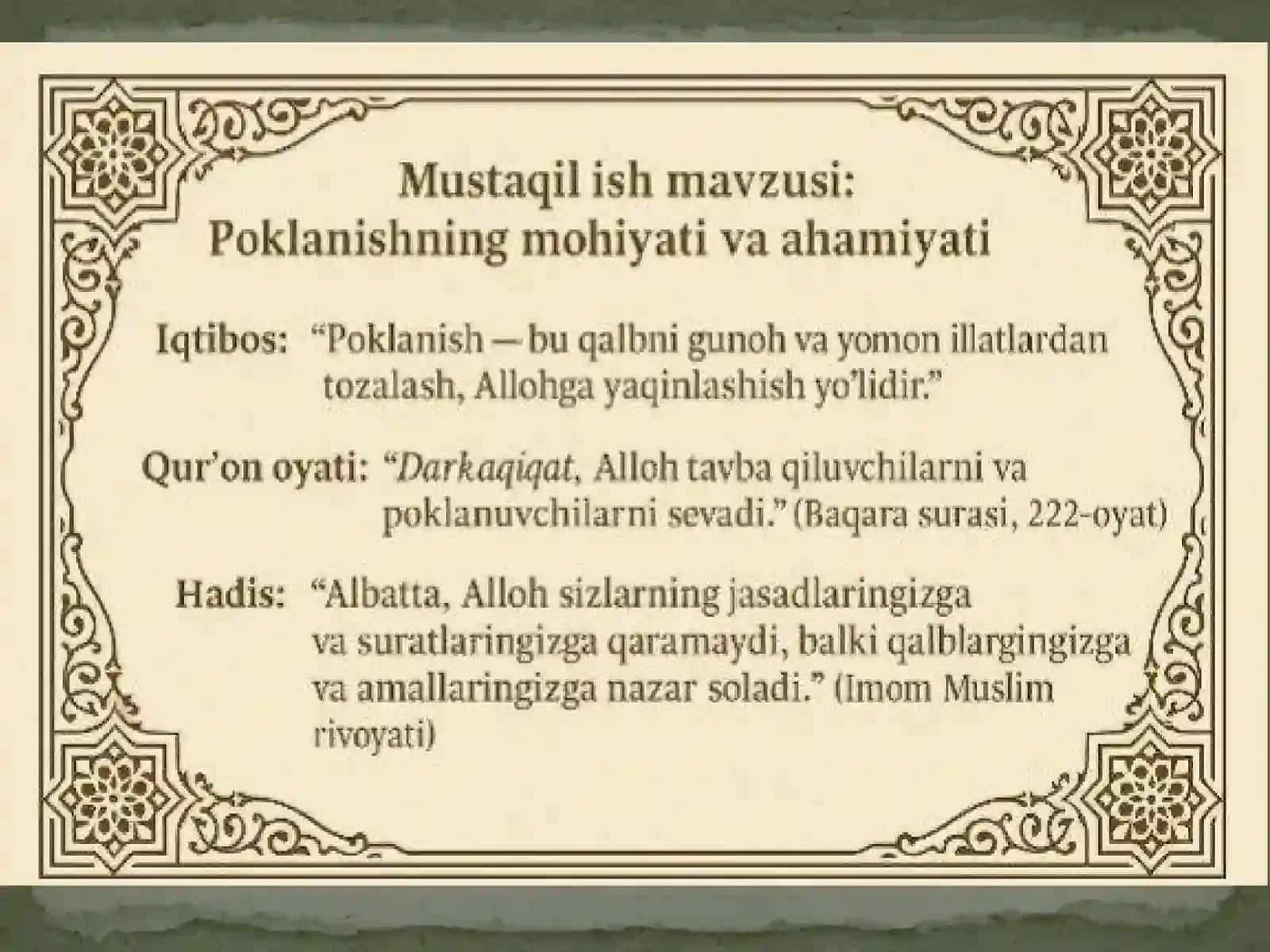 Ruhiy tarbiya va poklanish 2
