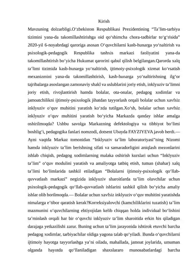 Sensor afaziyada korreksion ishlar 2