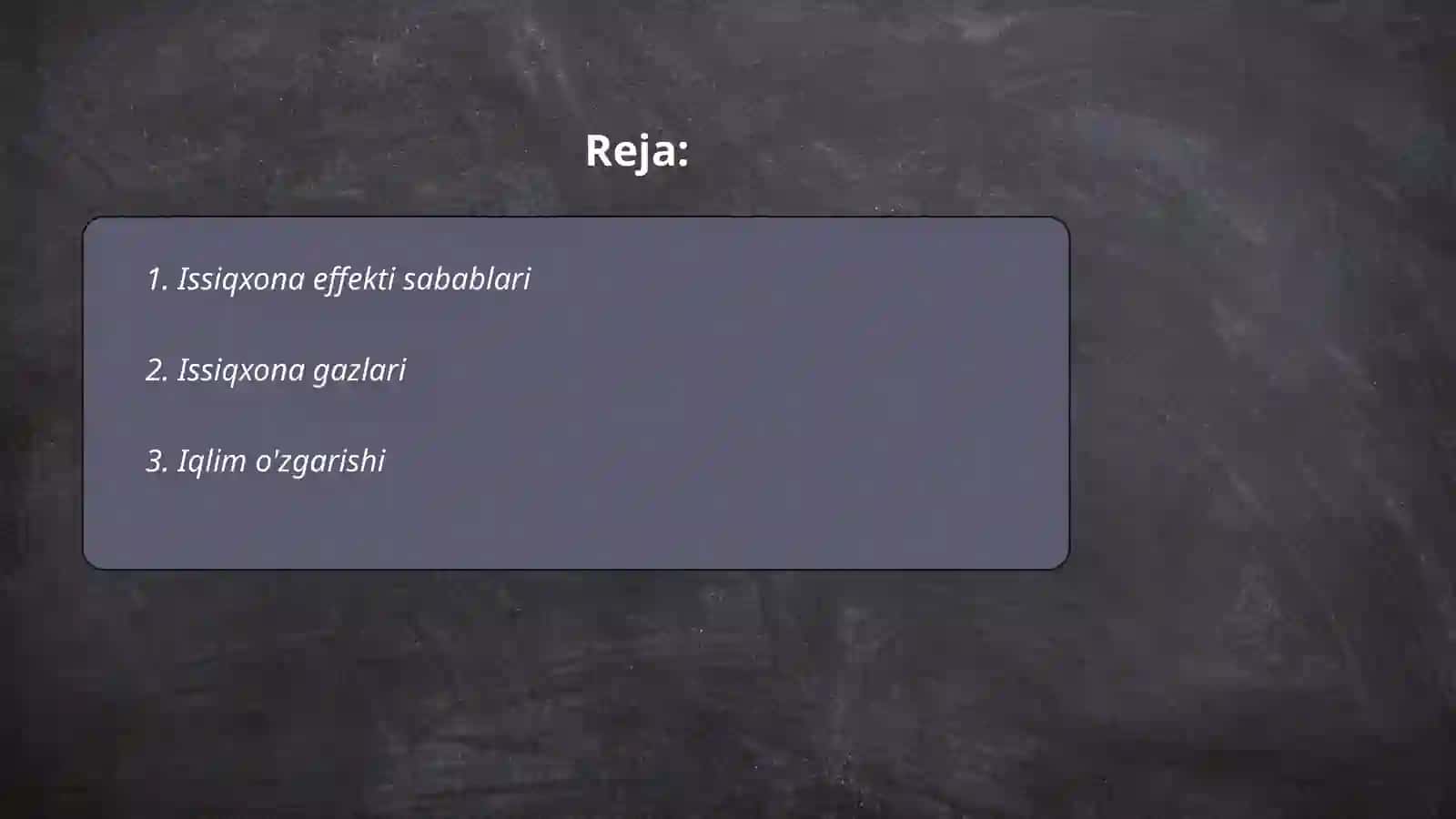 Issiqxona effekti 2