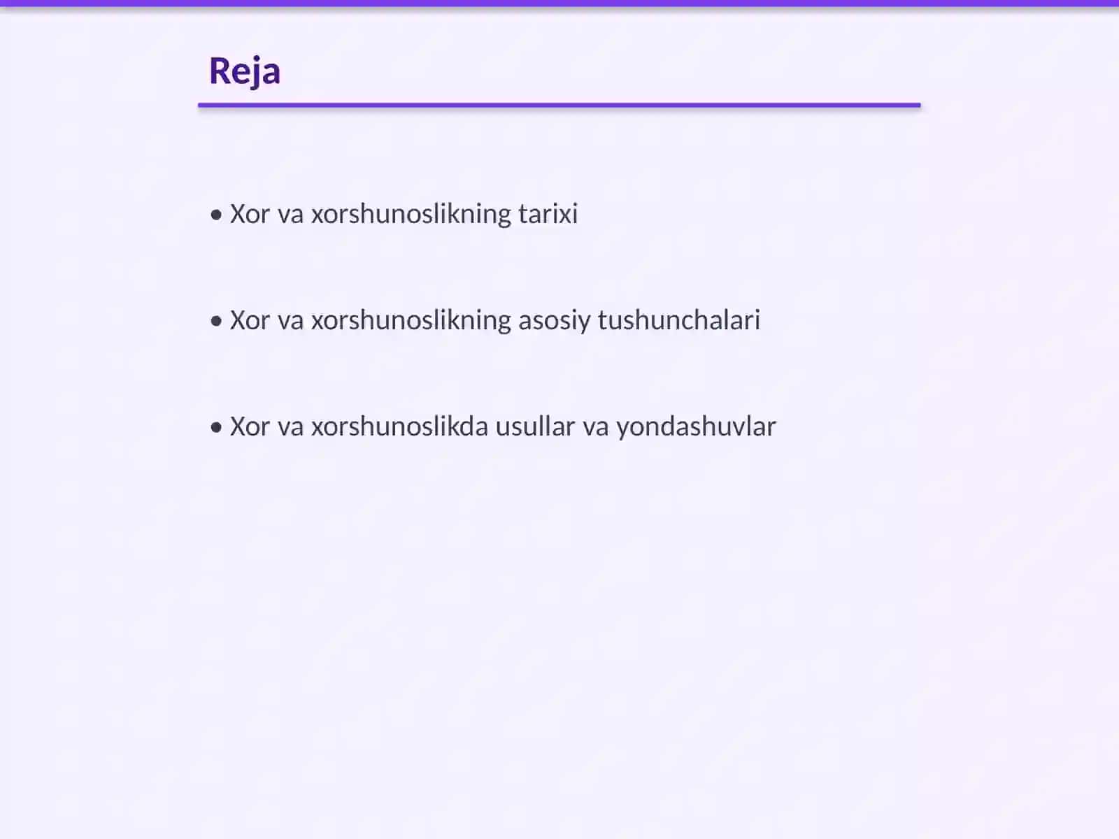 Xor va xorshunoslik 2
