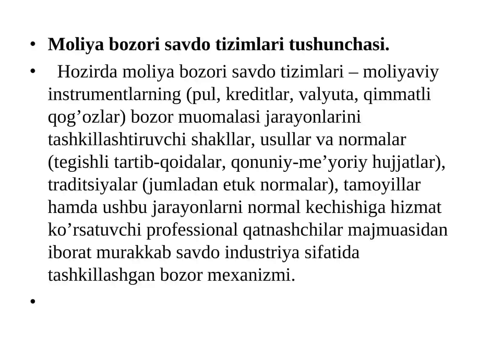 Moliya bozori va moliyaviy texnologiyalar 2