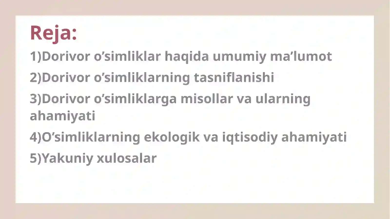 Dorivor o’simliklar 2