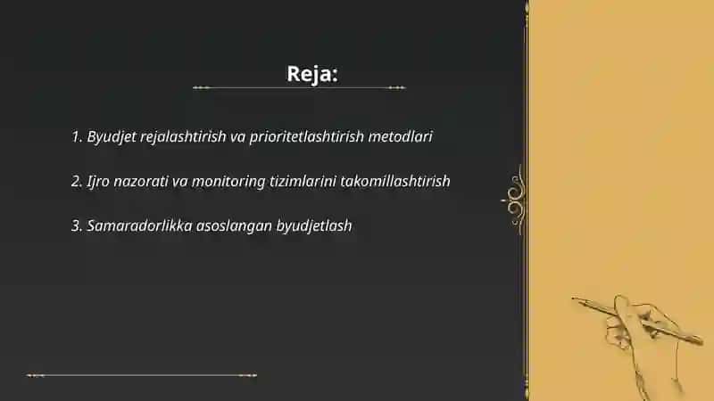Byudjet mablaĝlaridan samarali foydalanish usullari 2
