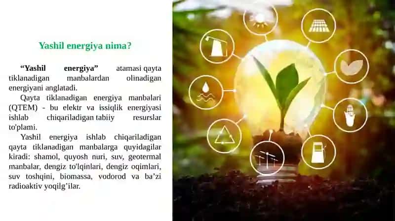Yashil energiya nima? 2