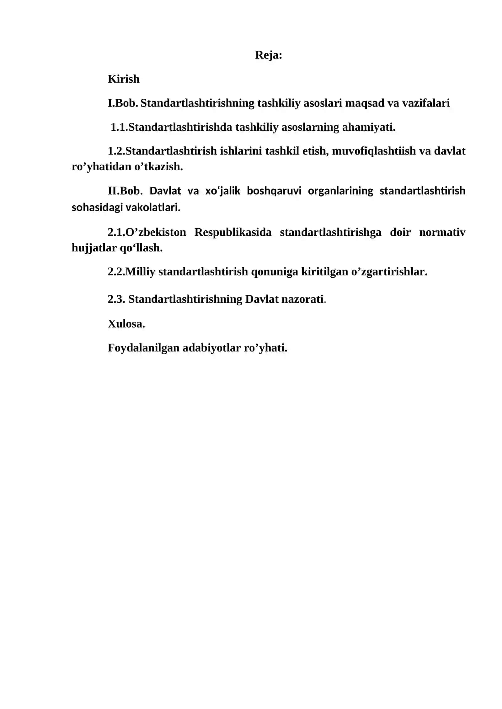 Standartlashtirishning tashkiliy asoslari 2