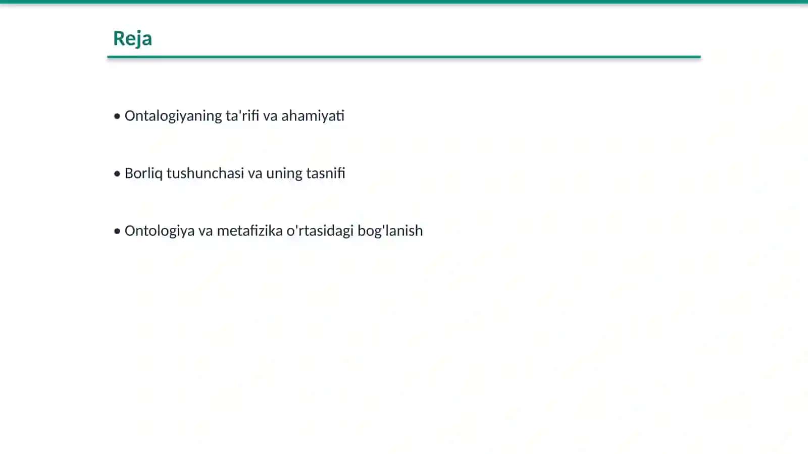 Ontalogiya va borliq tushunchasi 2