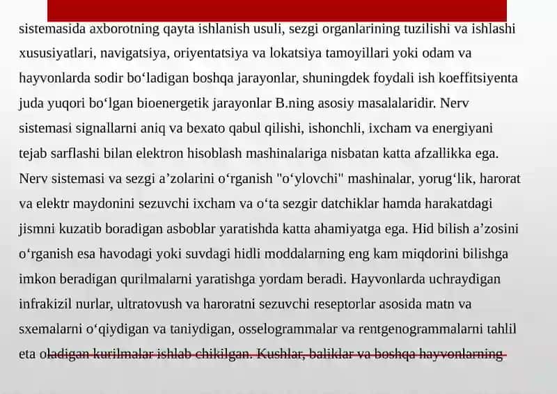Bionika Asoslari va Uni Inson Hayotidagi O'rni 2