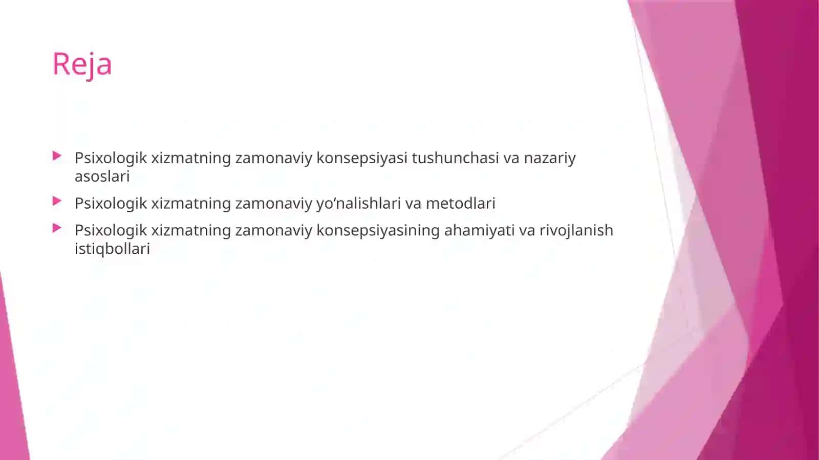 Psixologik xizmatning zamonaviy konsepsiyasi 2