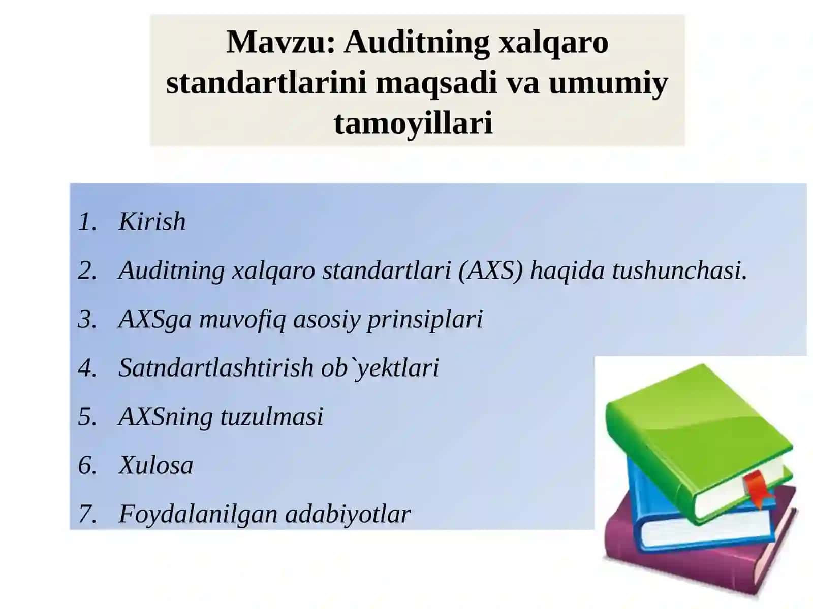 Auditning xalqaro standartlari 2