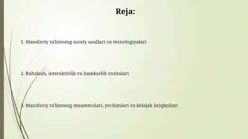 Masofaviy Ta'lim Platformalari va Texnologiyalari 2