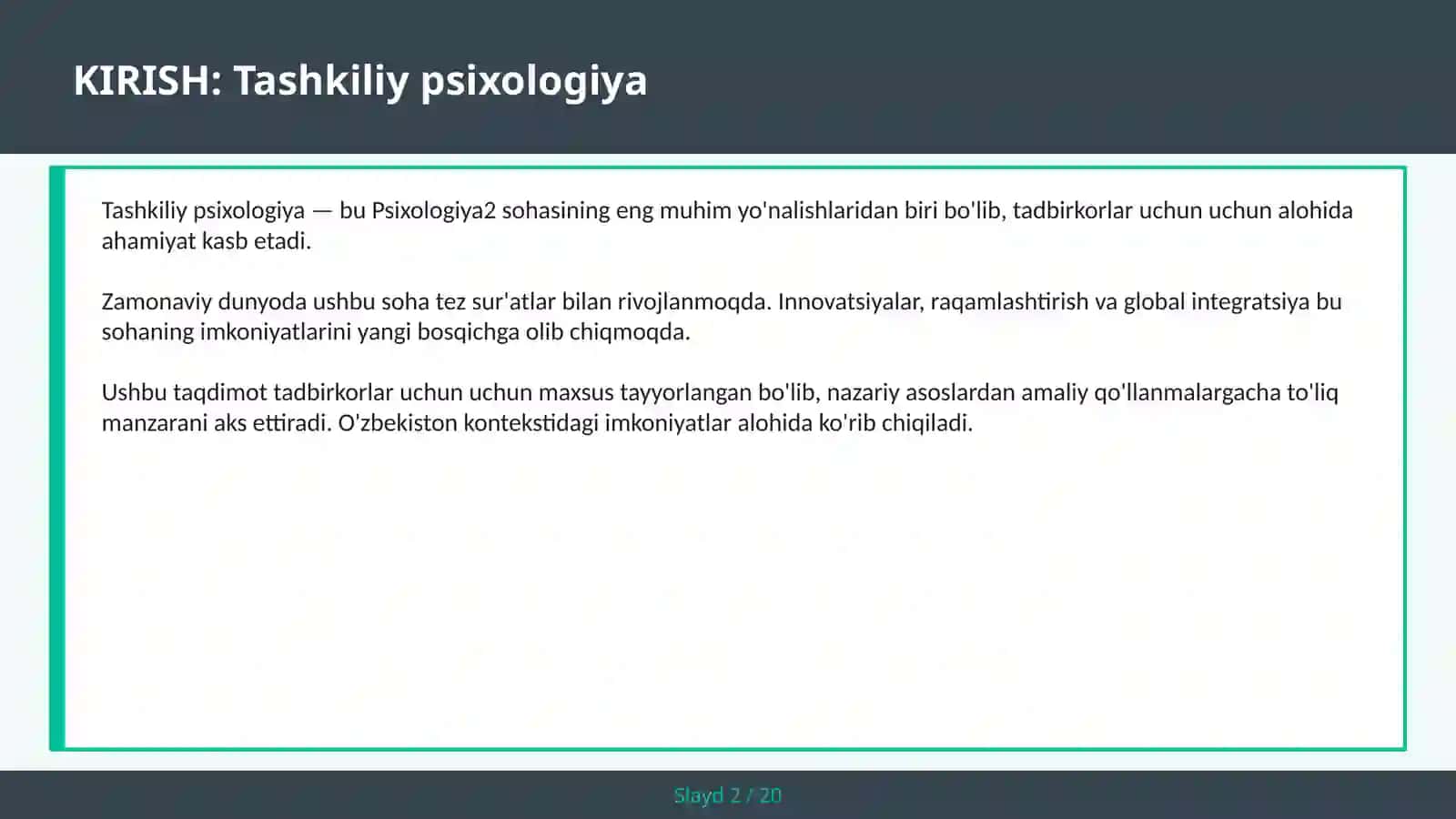 Tashkiliy Psixologiya 2