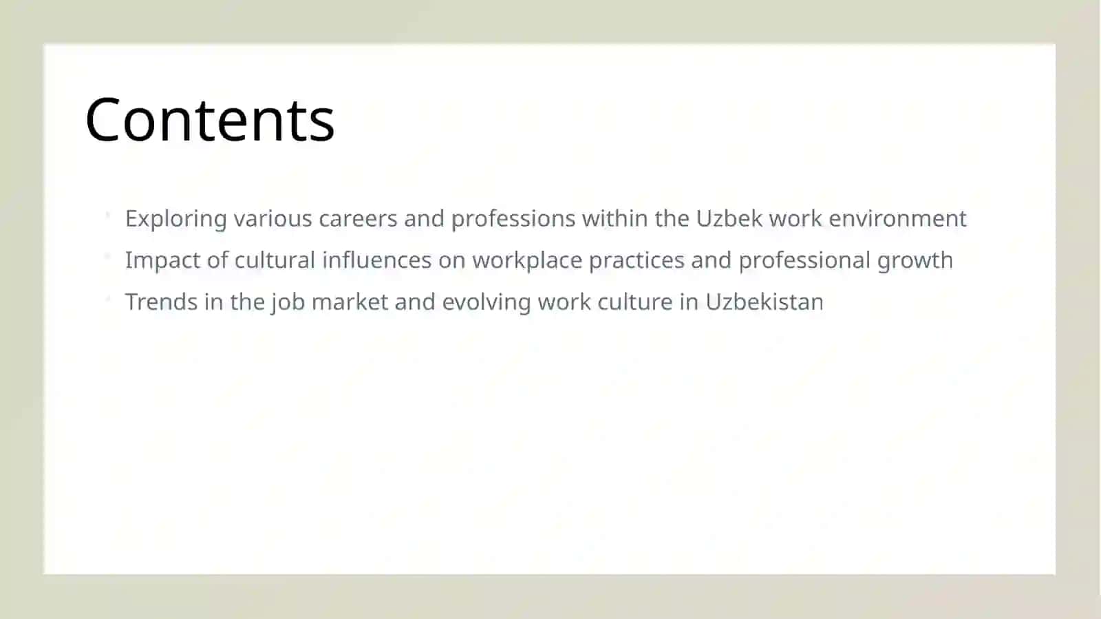 Diverse Careers in the Uzbek Work Environment: An Overview 2