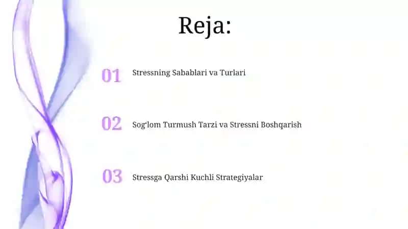 Stress va noqulayliklarni boshqarish 2