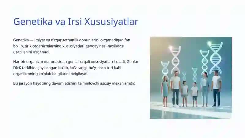 Dominantlik va Retsessivlik: Genetikaning Asosiy Qonunlari 2