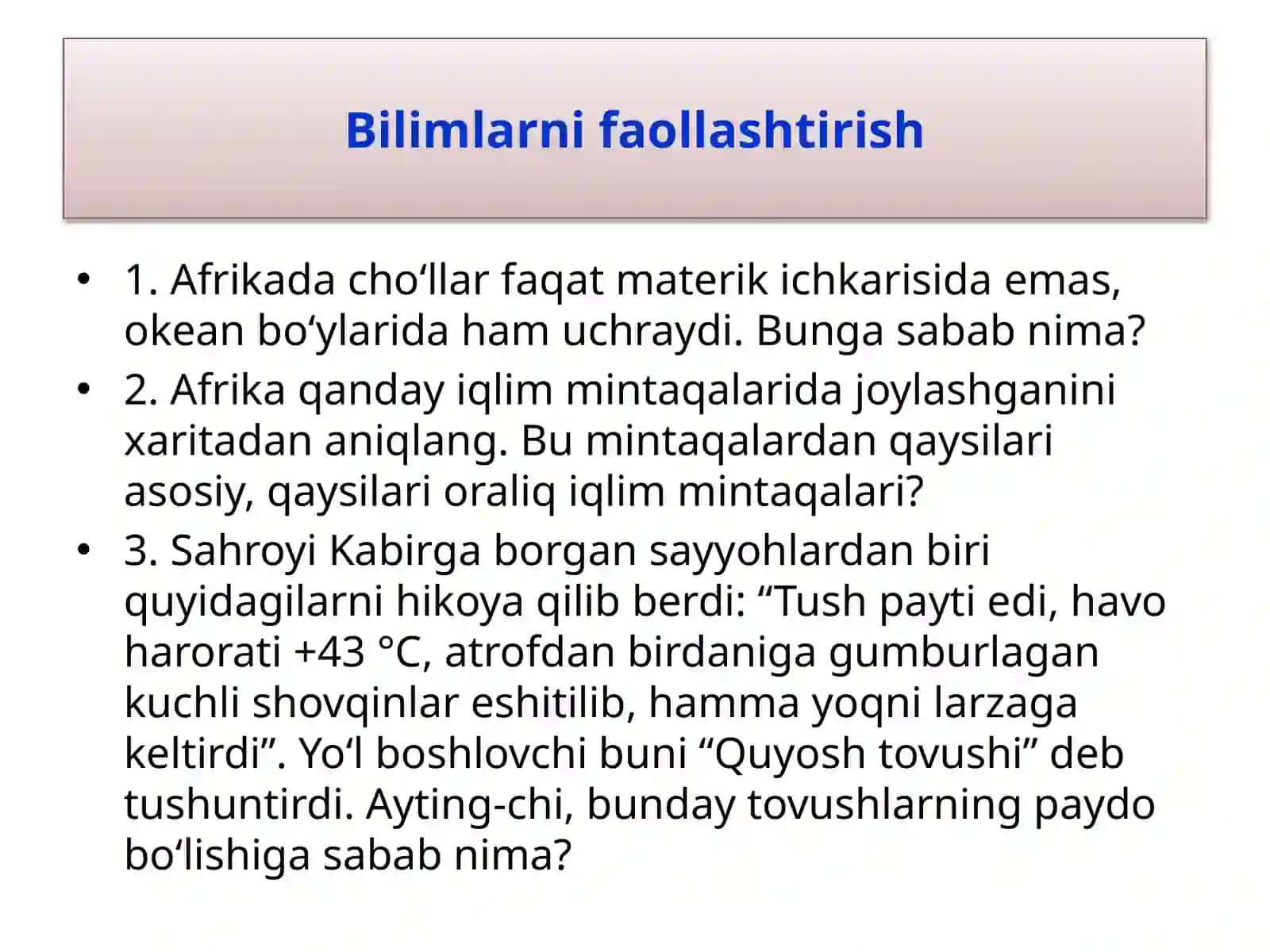 Afrikamaterigining ichki suvlari 2
