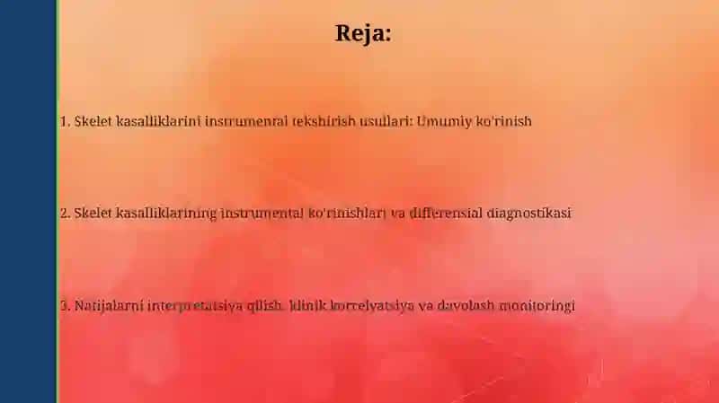 Skelet kasalliklarida instrumental tekshirish usullari 2