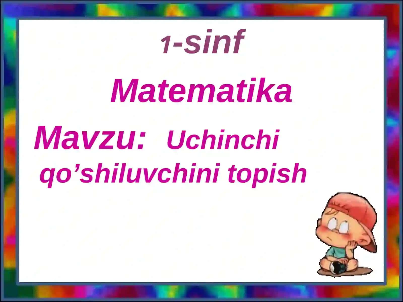 Matematika darsi 2