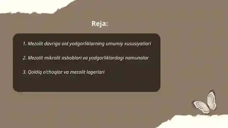 Mezolit davriga oid yodgorliklar 2