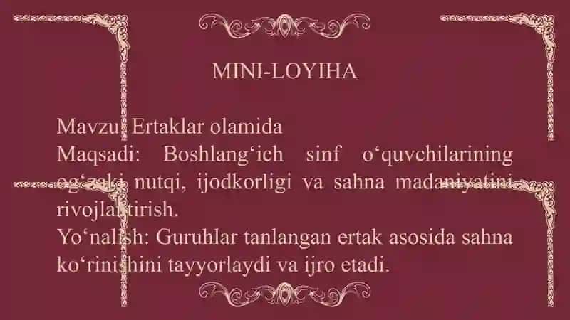 Ertaklar olamida. mini loyiha 2