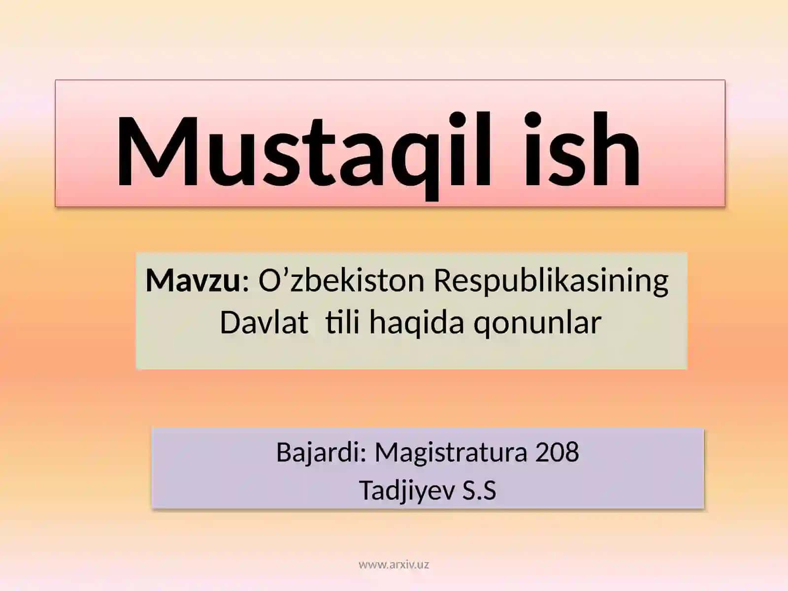 O’zbekiston Respublikasining Davlat tili haqida qonunlar 2