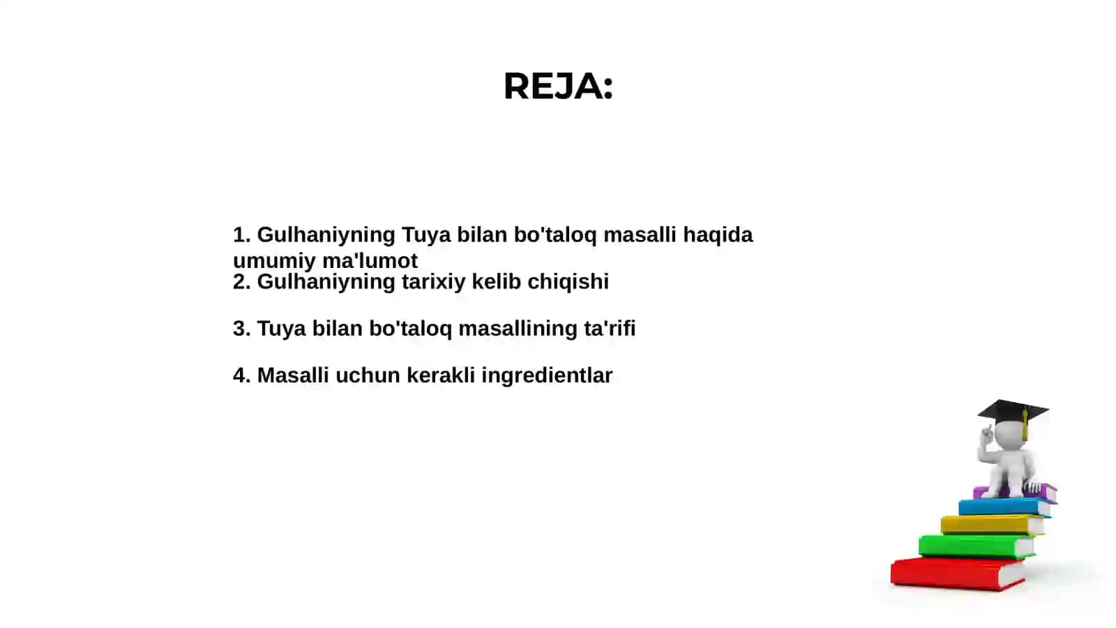 Gulhaniyning Tuya bilan bo'taloq masalli 2