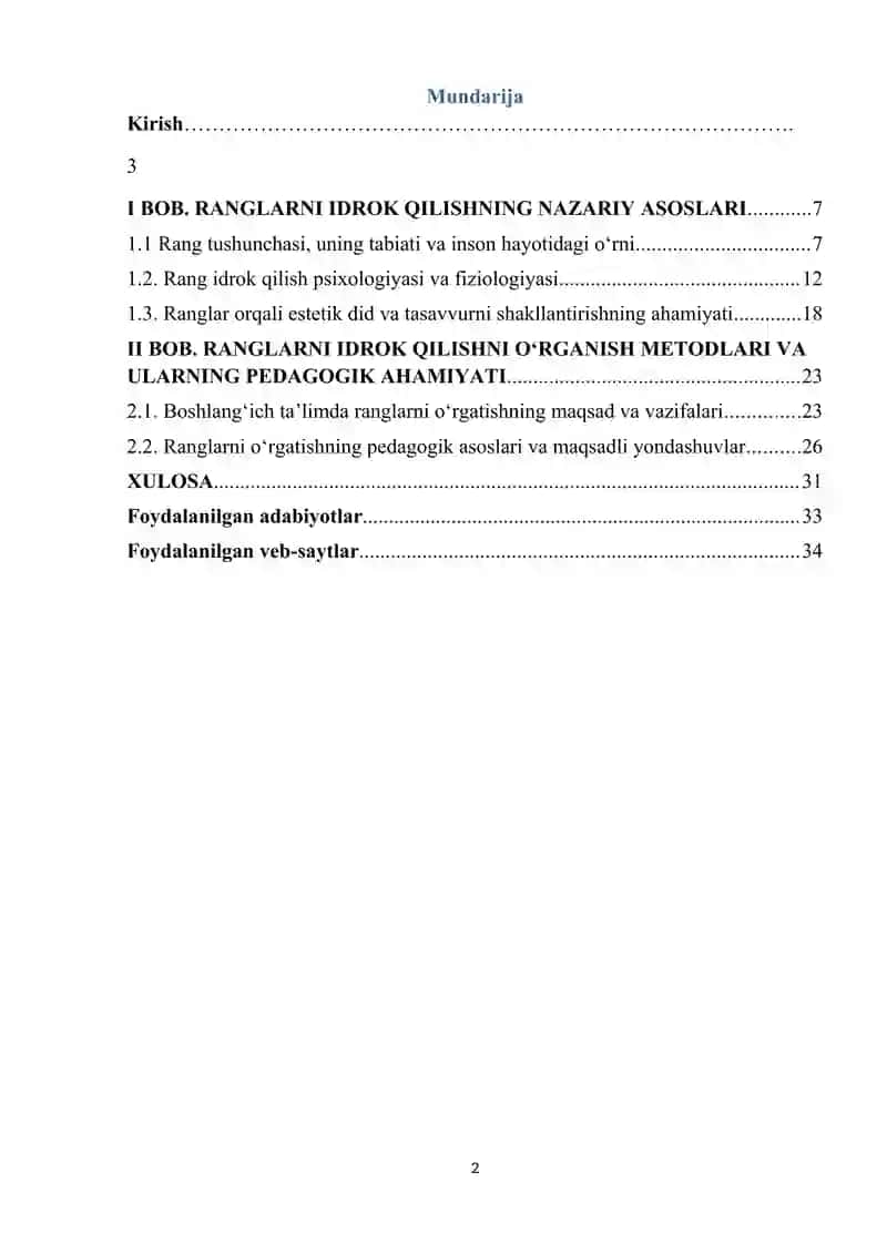 Ranglarni idrok qilishni o'rganish metodlari 2