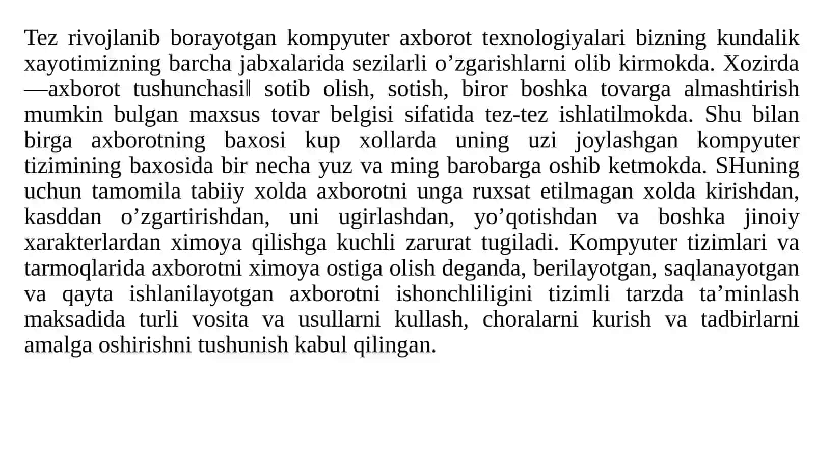 Kompyuter axborot texnologiyalari 2