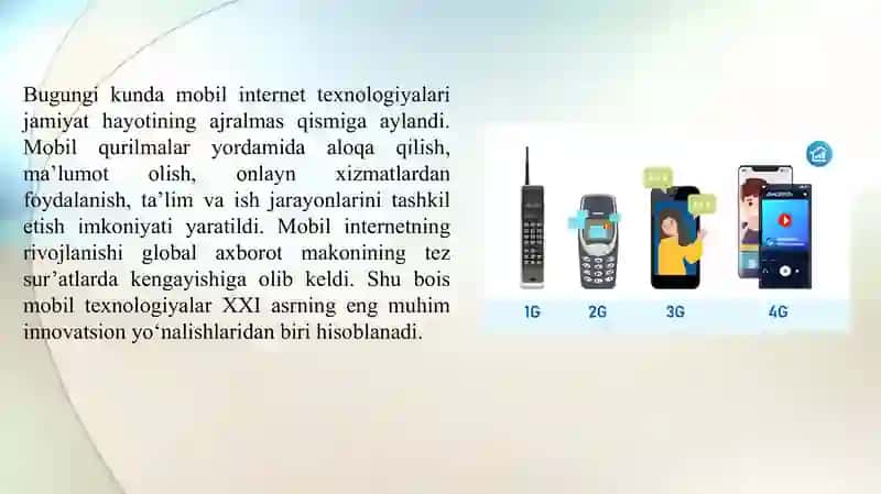 Mobil internet texnologiyalari 2