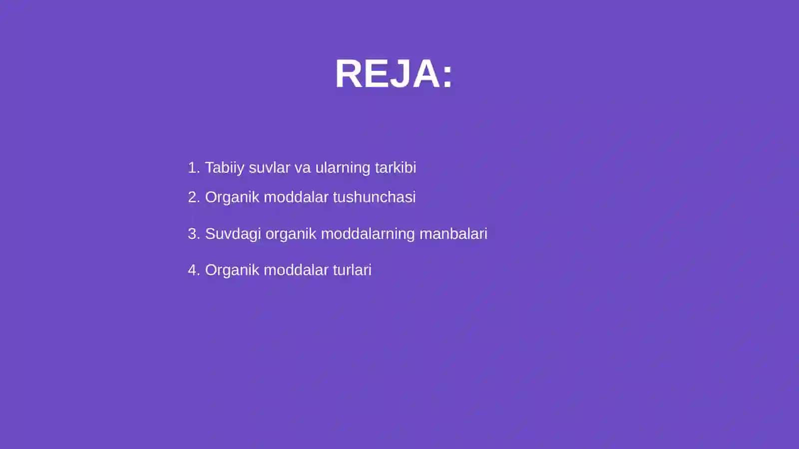 Tabiiy suvlar tarkibidagi organik moddalar 2