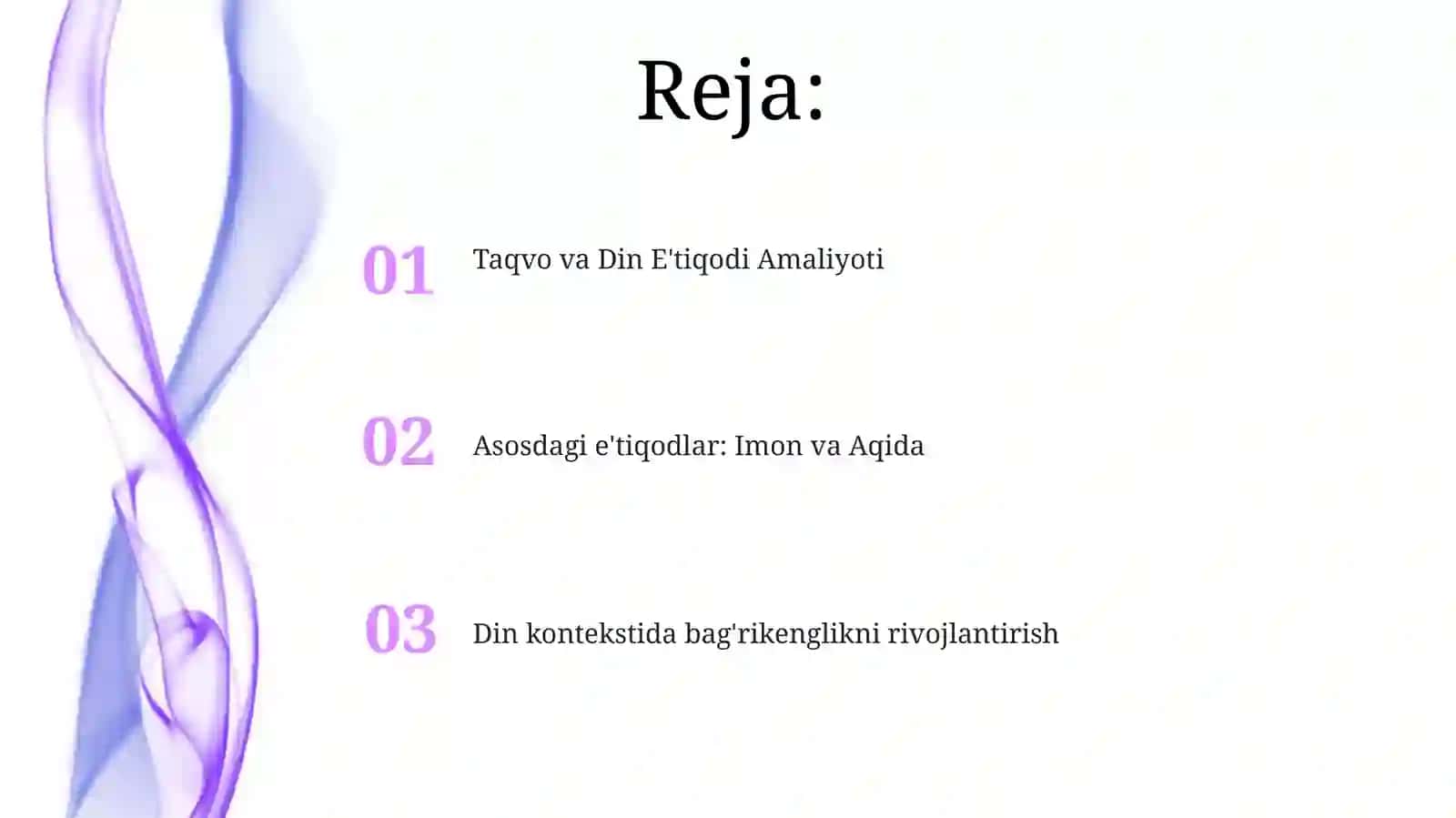 Taqvo va Din E'tiqodi Amaliyoti 2