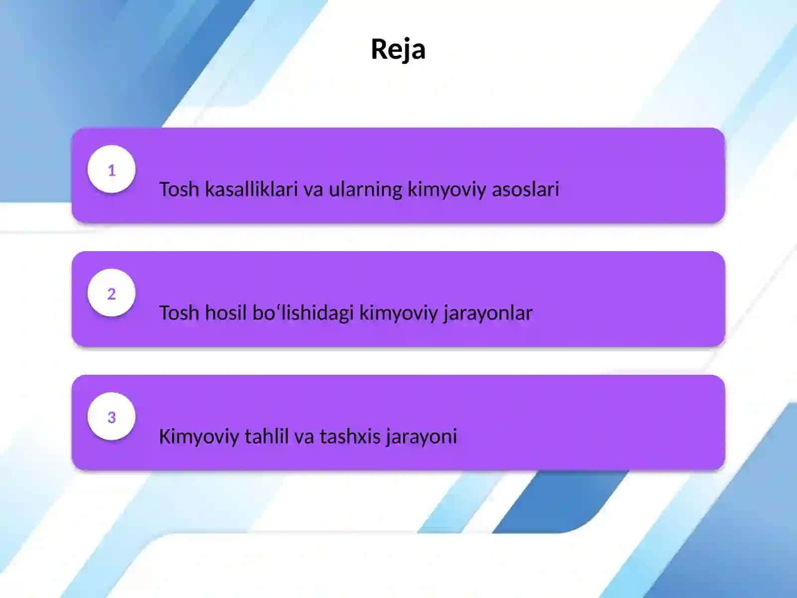 Tosh kasalliklarining kimyoviy asoslari 2