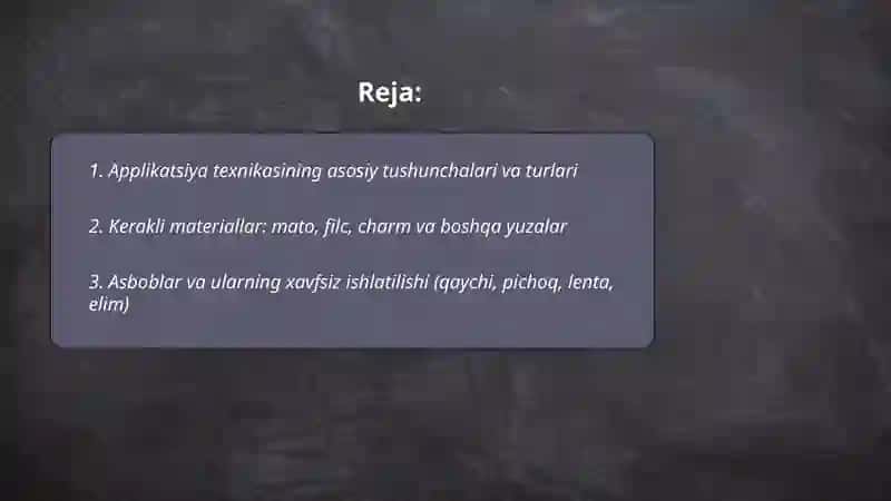 Applikatsiya texnikasi 2