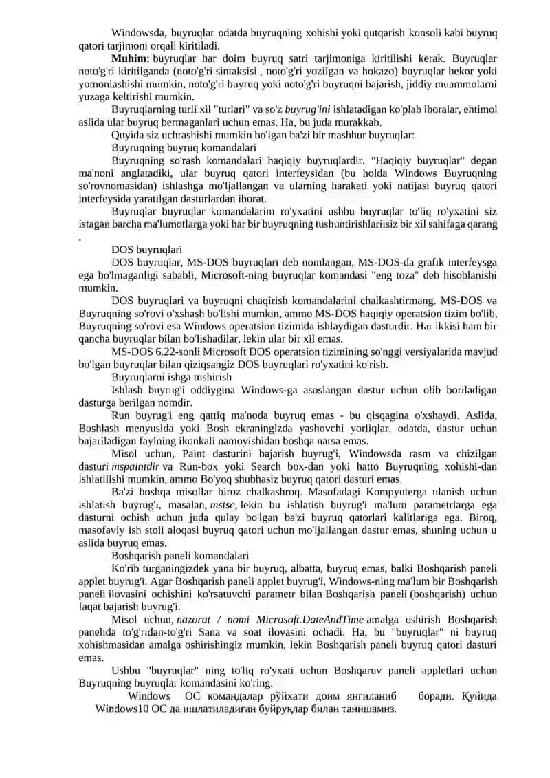 Buyruqlar tizimi arxitekturasi 2